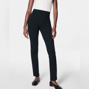 SPANX Supersmooth Perfect Fit Ponte Slim Straight Pant Black Petite Large